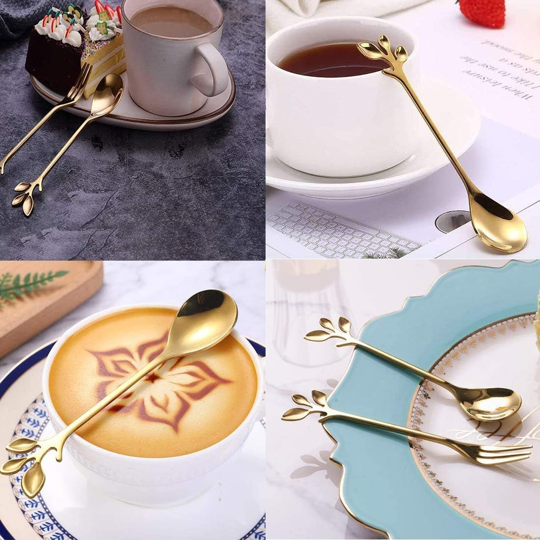 Gold Leaf Coffee Spoon 